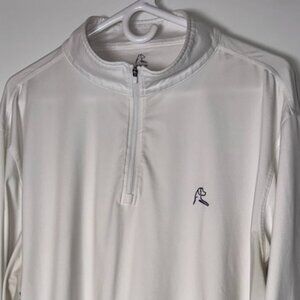 🤍 Rhoback White Q-Zip Pullover – XXL